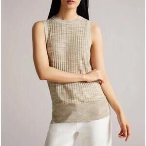 Ted Baker Rayon Rib Tank - Size - 1